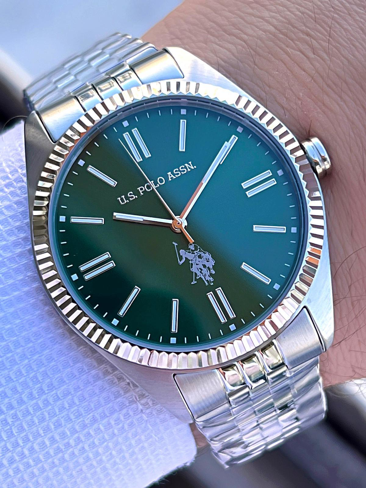 U.S.Polo Assn Çelik Kasa Ve Kordon 2 Yıl Garantili 3 Atm Suya Day