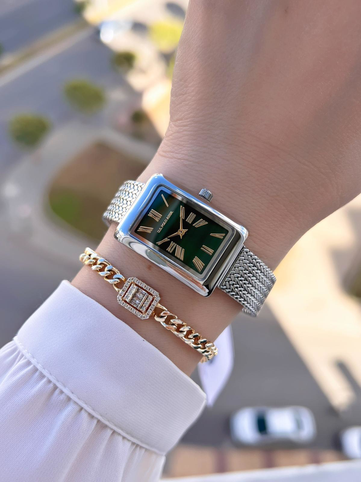 U.S.POLO ASSN Çelik Kordon 3 Atm Suya Dayanıklı Kadın Kol Saati+B