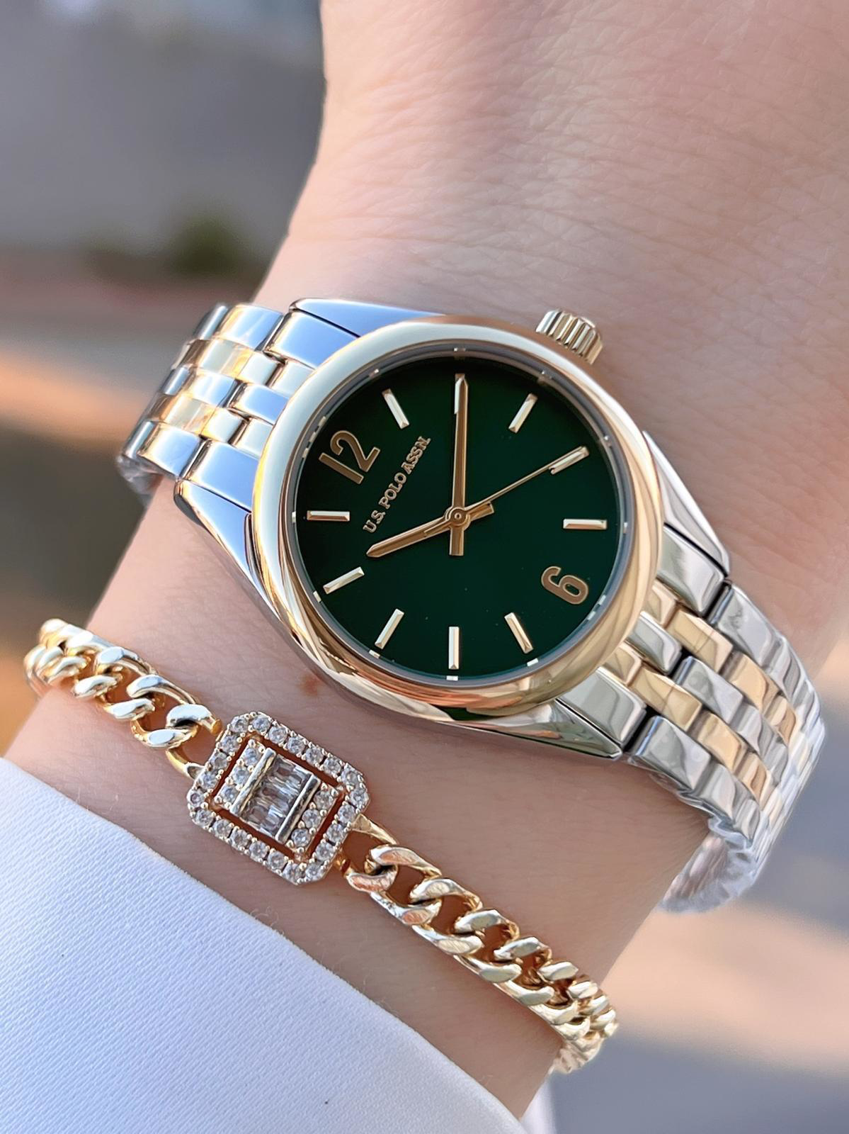 U.S. Polo Assn. U.S.Polo Assn Çelik Kordon 5 Atm Suya Dayanikli Kadin Kol Saati+B