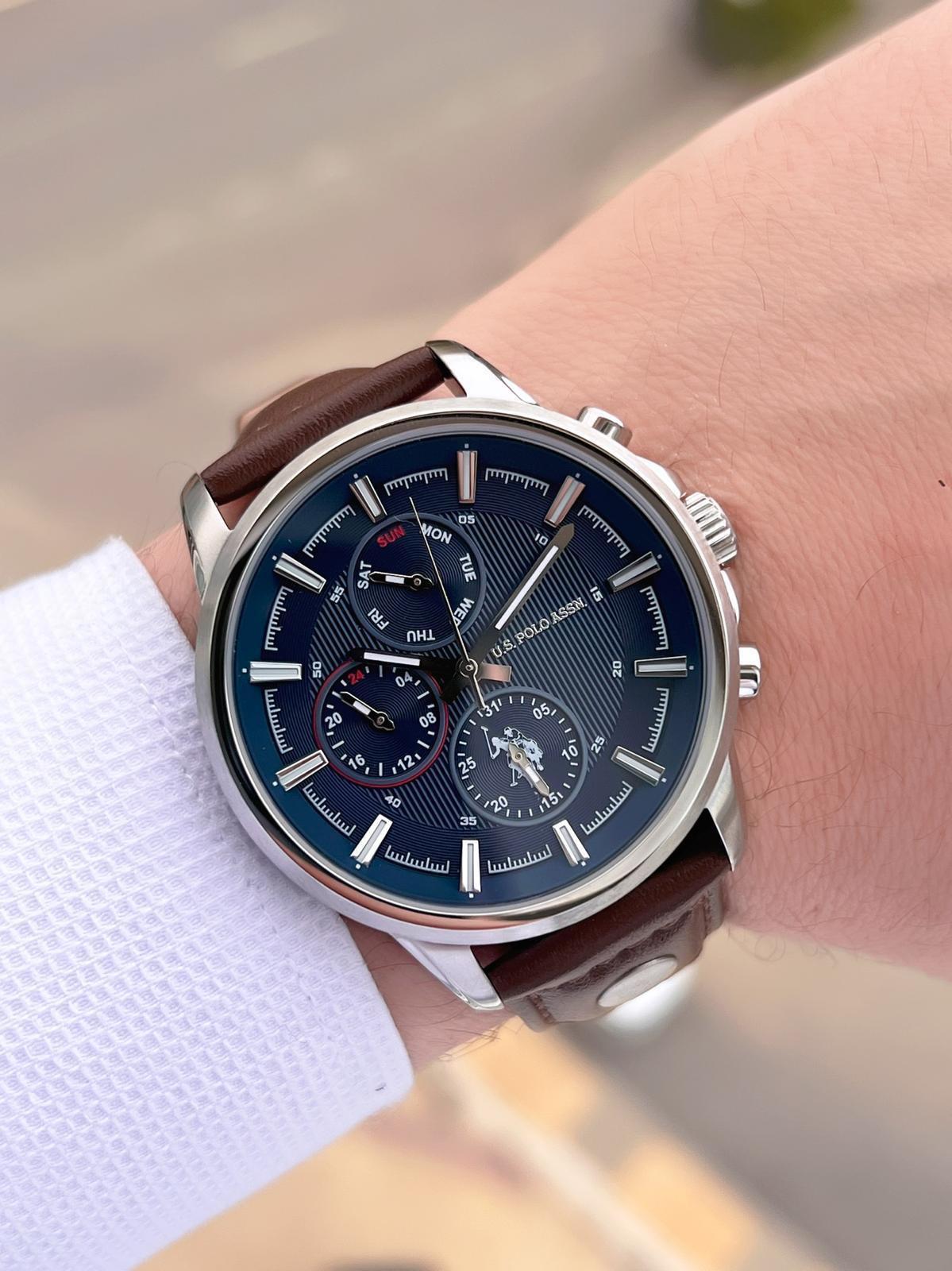U.S.Polo Assn Deri Kordon İç Fonksiyonları Aktif 5 Atm Suya Dayan U.S.Polo Assn Deri Kordon İç Fonksiyonları Aktif 5 Atm Suya Dayan