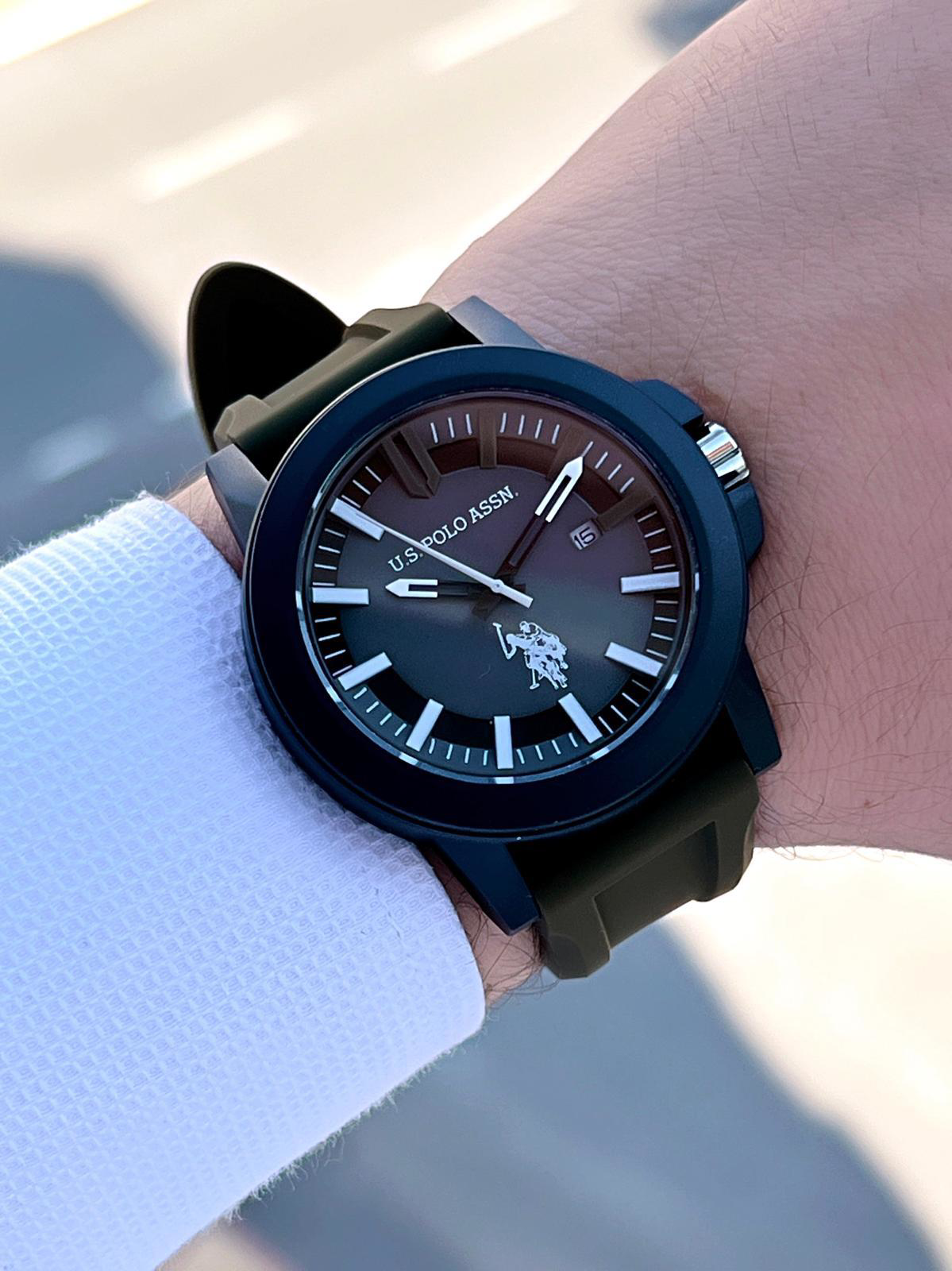 U.S.POLO ASSN Silikon Kordon 5 Atm Suya Dayanıklı Spor Erkek Kol 