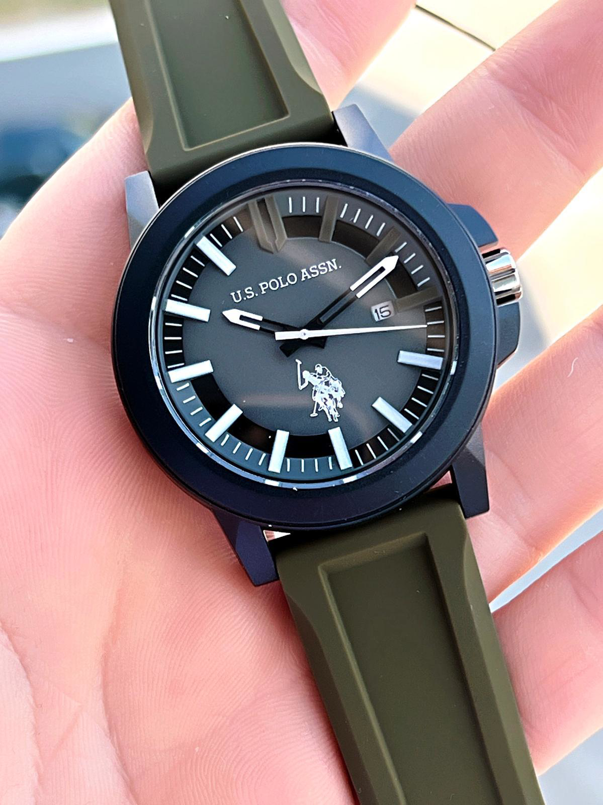 U.S.POLO ASSN Silikon Kordon 5 Atm Suya Dayanıklı Spor Erkek Kol 