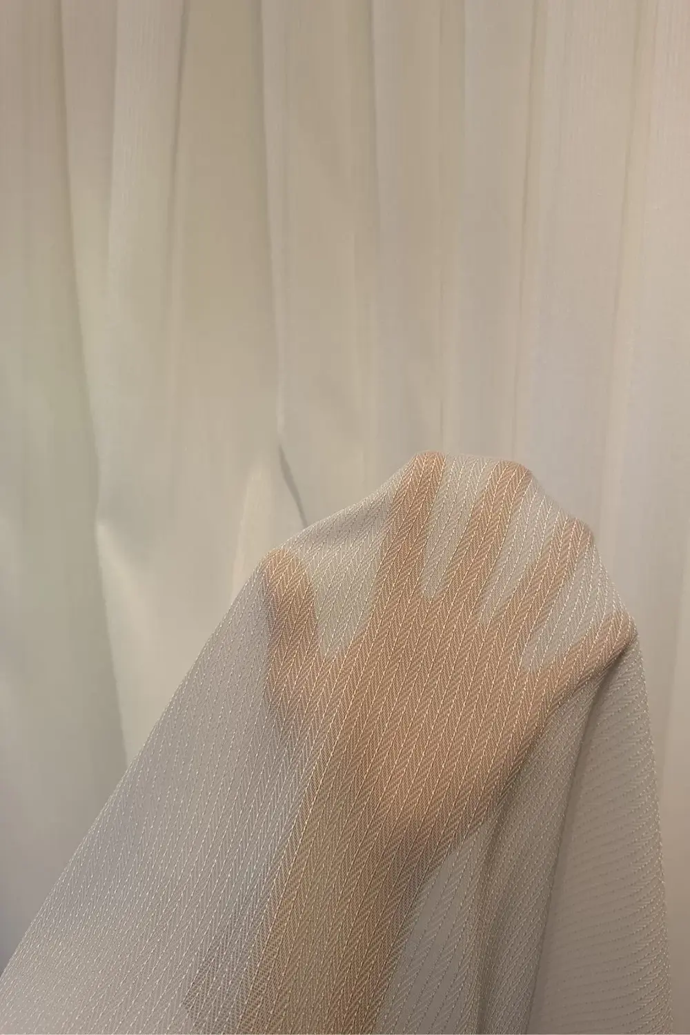 Üst Kalite Balık Sırtı (1/2,5 Normal Pile) Ekru Tül Perde