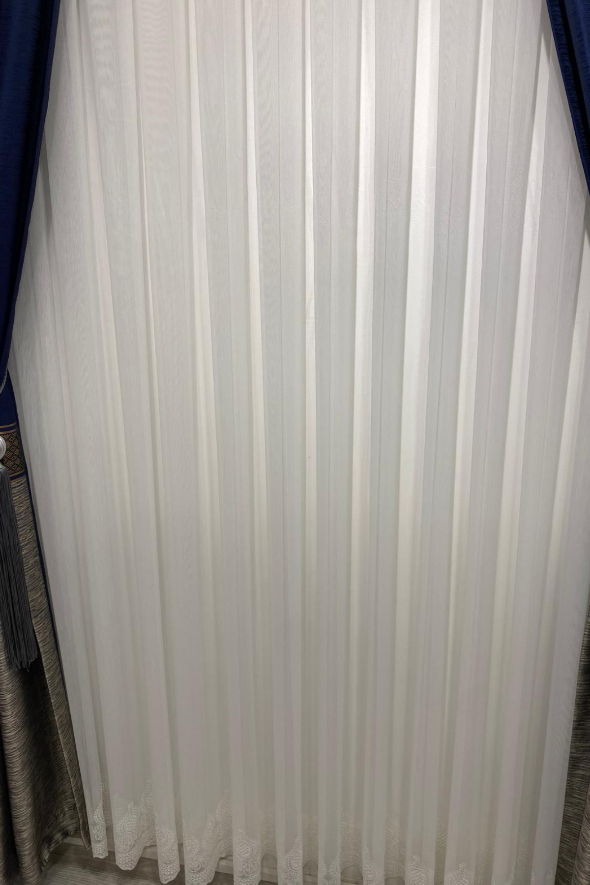 Özgün Home Üst Kalite Etek Nakişli (1/2,5 Normal Pile) Tül Perde