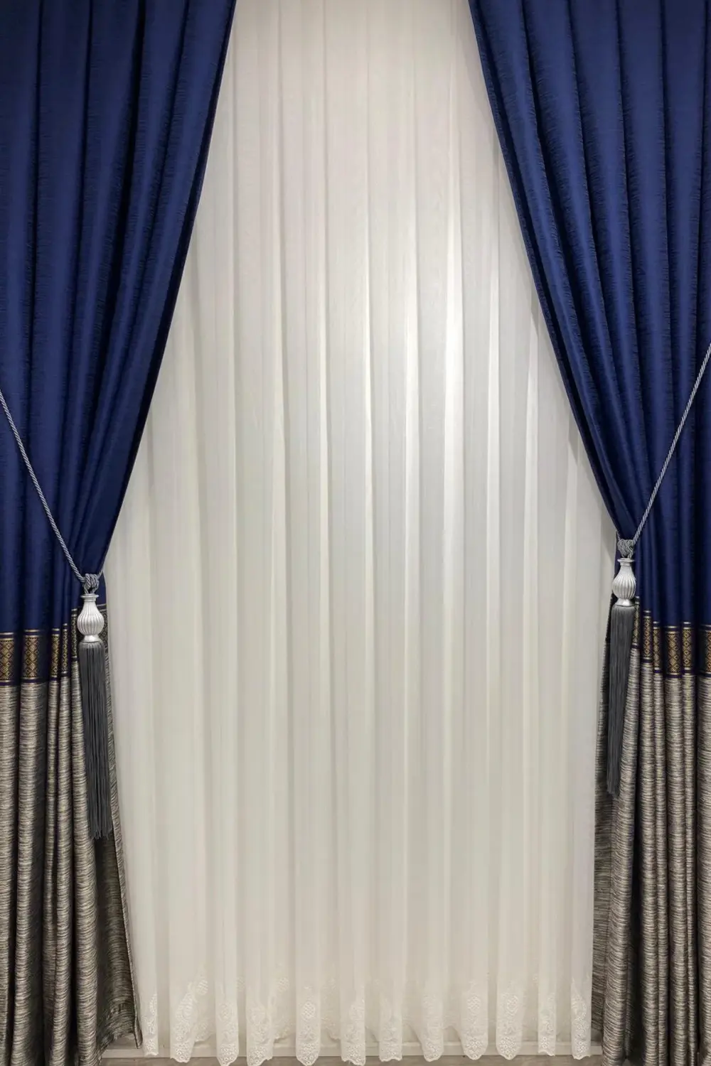 Üst Kalite Etek Nakışlı (1/2,5 Normal Pile) Tül Perde