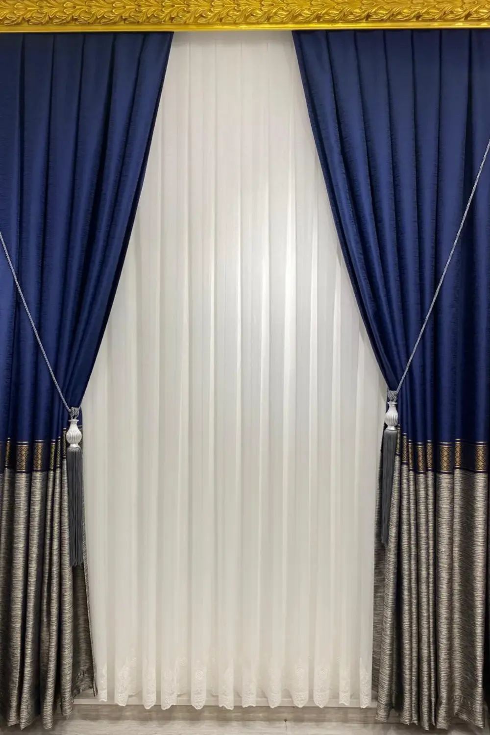 Üst Kalite Etek Nakışlı (1/2,5 Normal Pile) Tül Perde