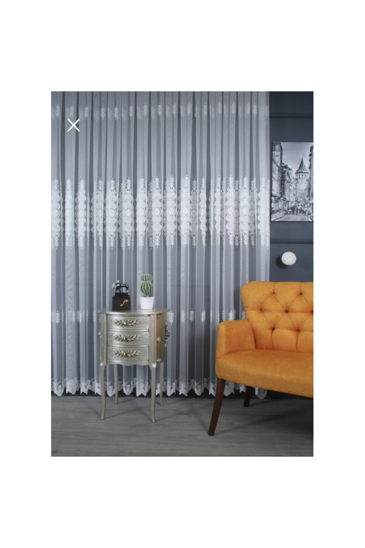 Özgün Home Üst Kalite Sanal Nakışlı Tül Perde (1X3 Pile)