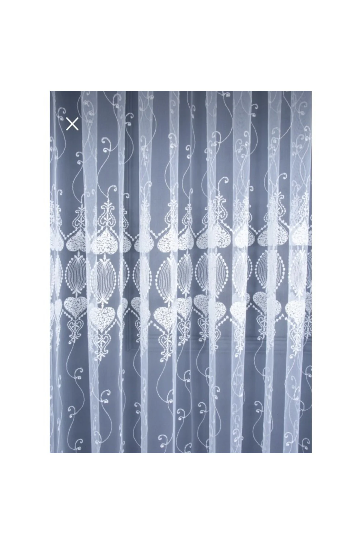 Üst Kalite Sanal Nakışlı Tül Perde (1x2,5 Pile)