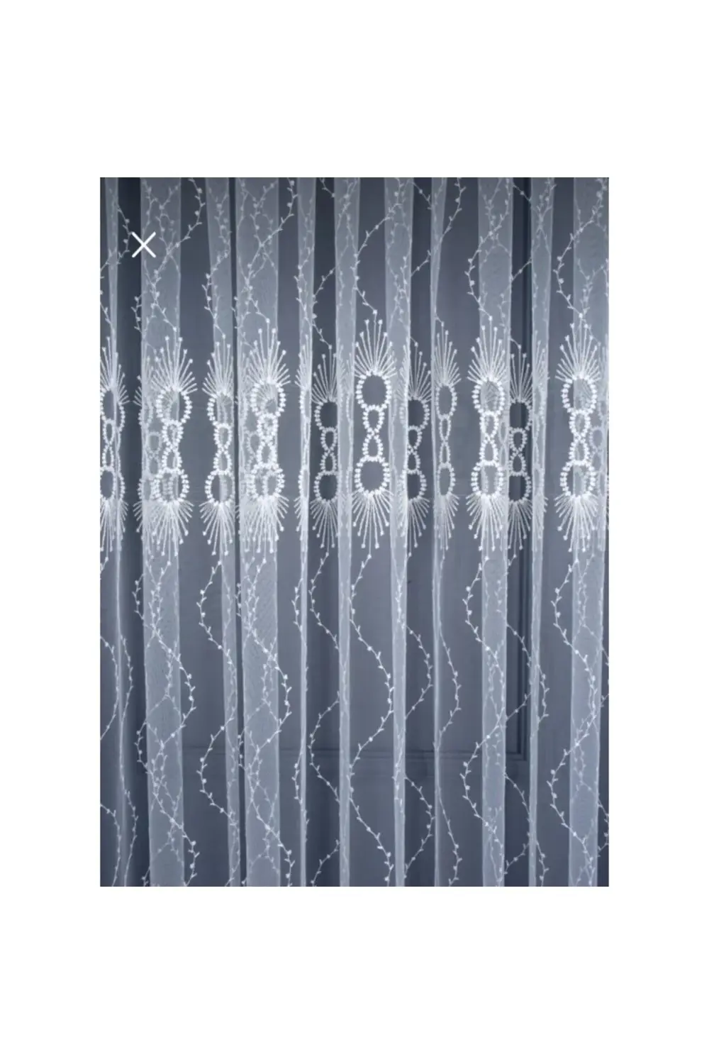 Üst Kalite Sanal Nakışlı Tül Perde (1x2,5 Pile)