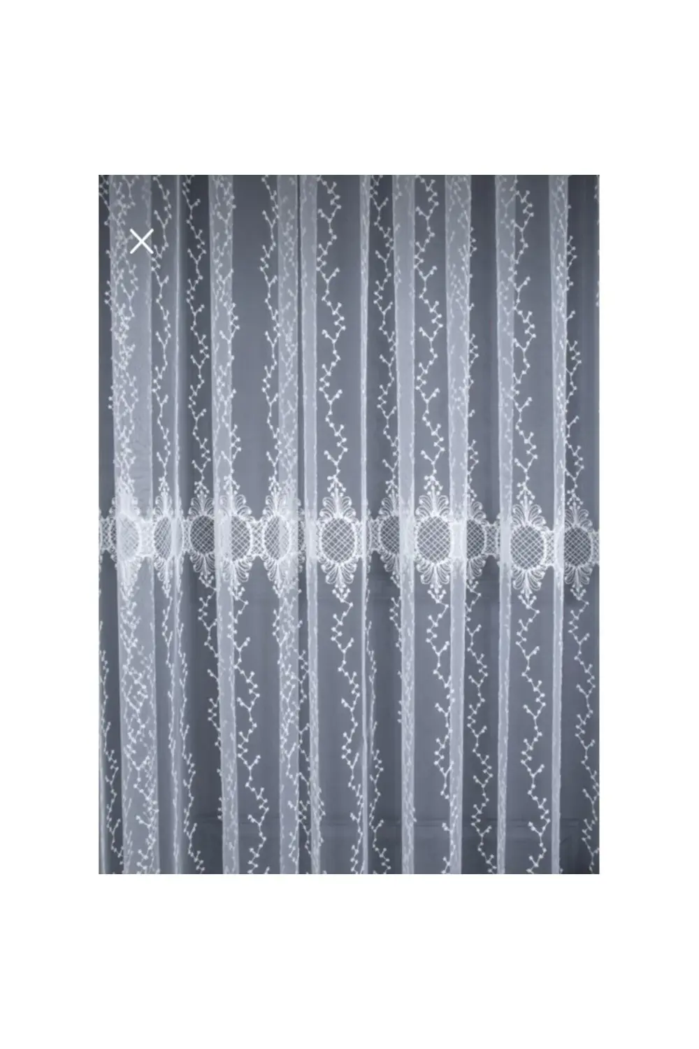 Üst Kalite Sanal Nakışlı Tül Perde (1x2,5 Pile)