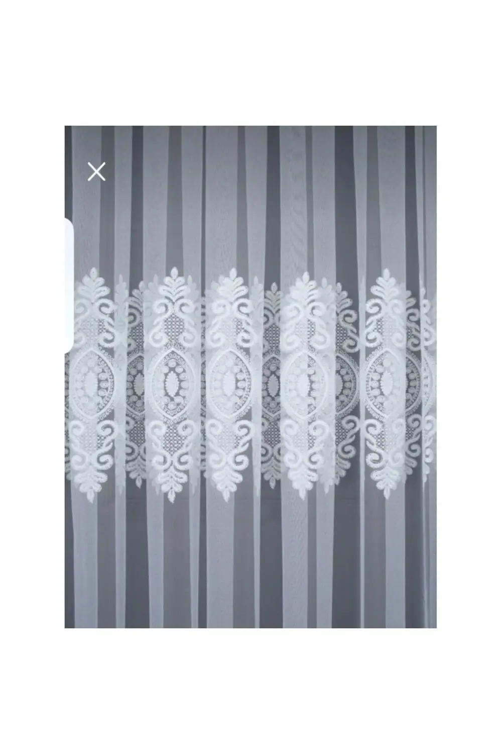 Üst Kalite Sanal Nakışlı Tül Perde (1x3 Pile)