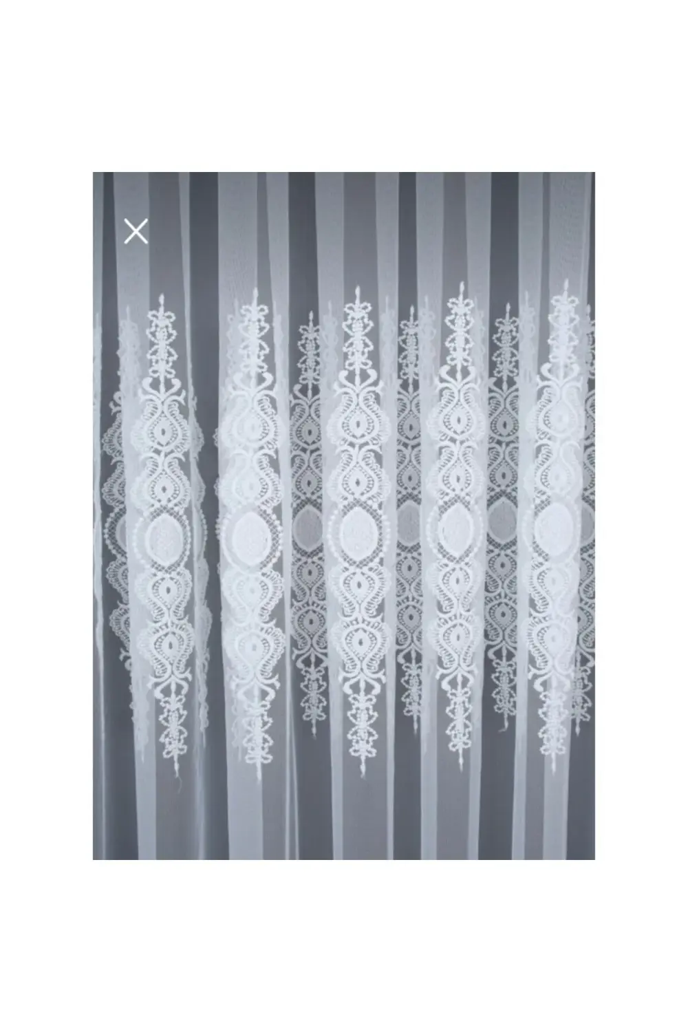 Üst Kalite Sanal Nakışlı Tül Perde (1x3 Pile)