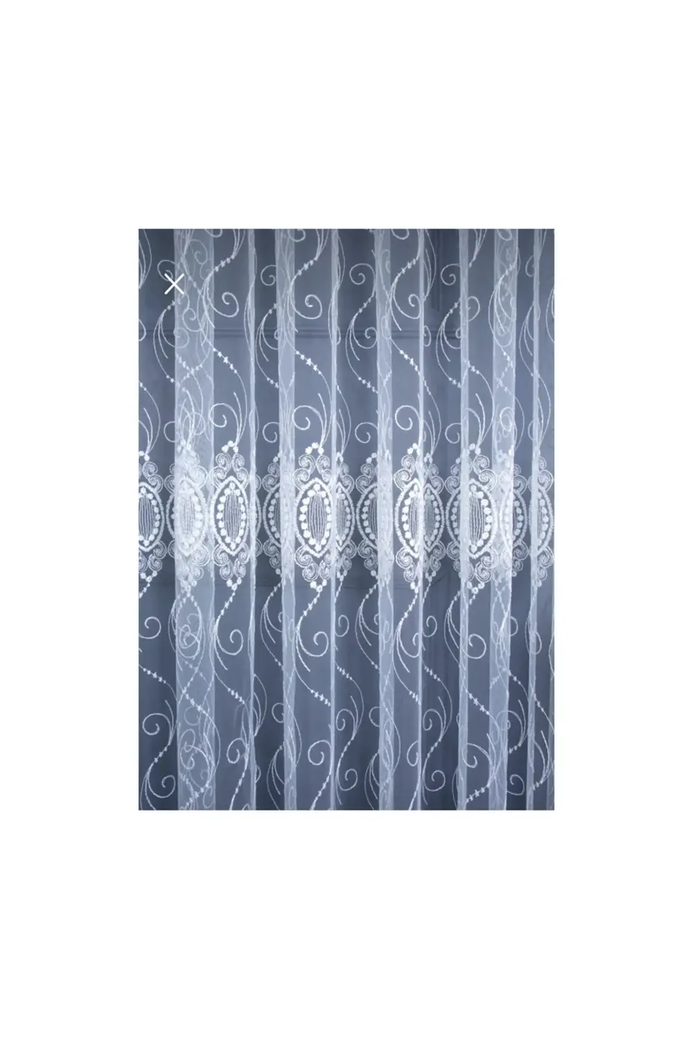 Üst Kalite Sanal Nakışlı Tül Perde (1x3 Pile)