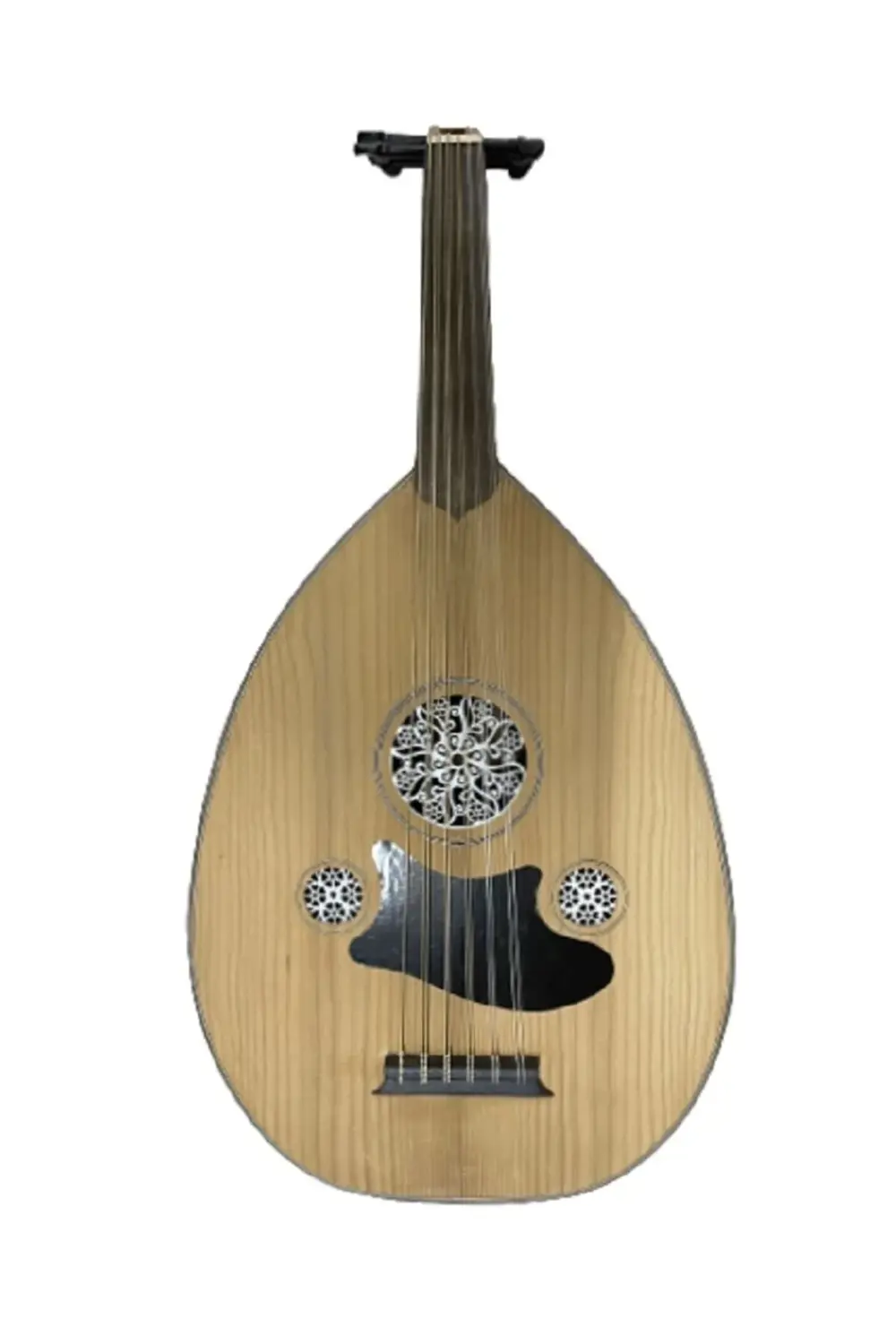 Üst Kalite Ud Kanada Kapaklı Kenar Işlemeli Ceviz-siyah Maun