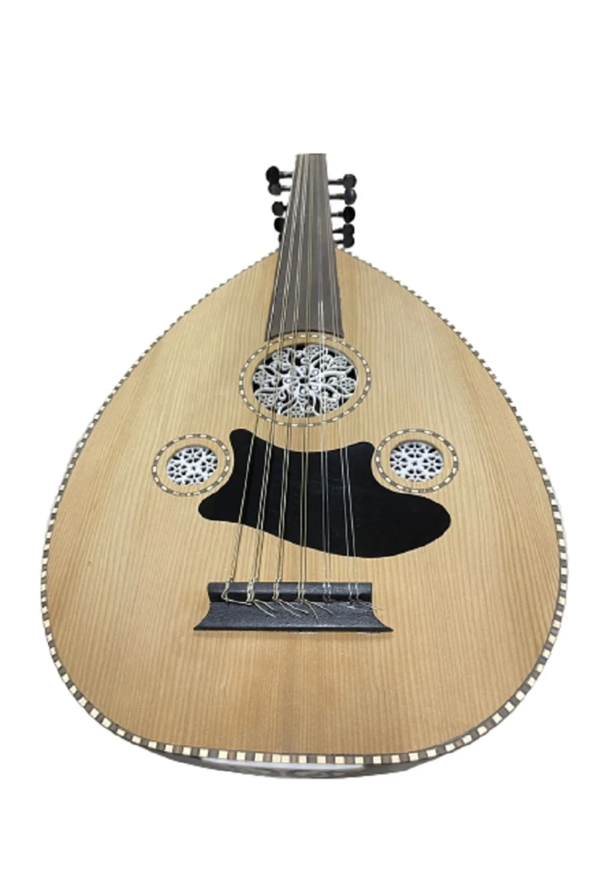 Üst Kalite Ud Kanada Kapaklı Uzun Klavye Kenar Işlemeli Ceviz-kel