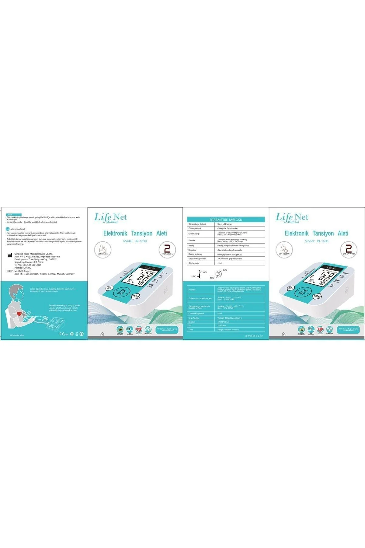 Üst Koldan Ölçer Dijital Tansiyon Aleti Nabız Ölçer USB Girişli J