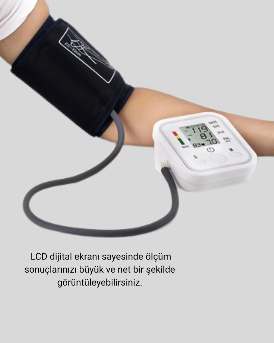 Üst Koldan Ölçüm Dijital Tansiyon Aleti – IHB Aritmi Uyarılı ve Çift Hafızalı (Kopya)