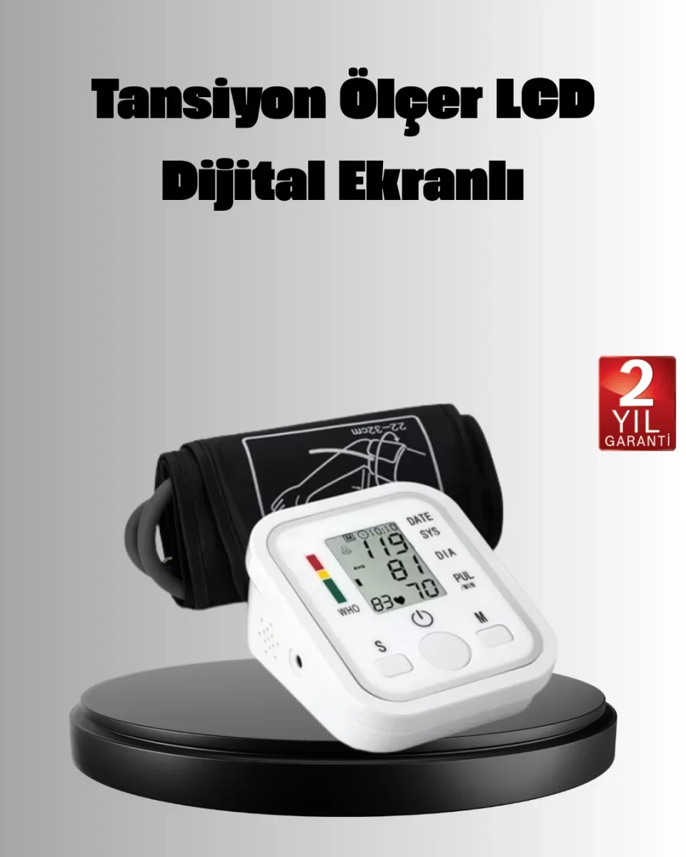 Üst Koldan Ölçüm Dijital Tansiyon Aleti – IHB Aritmi Uyarılı ve Ç