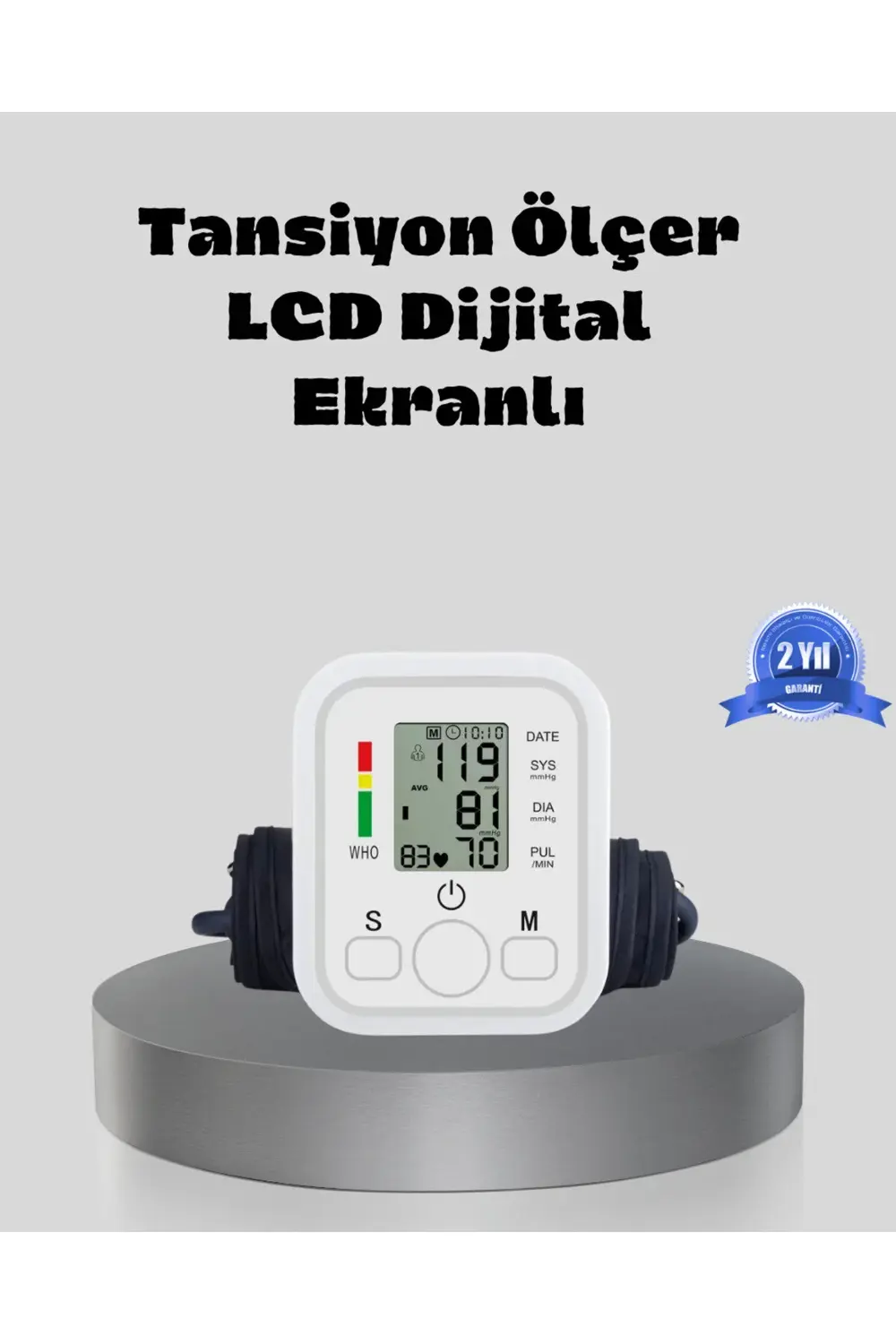 Üst Koldan Ölçüm Dijital Tansiyon Aleti – IHB Aritmi Uyarılı ve Ç