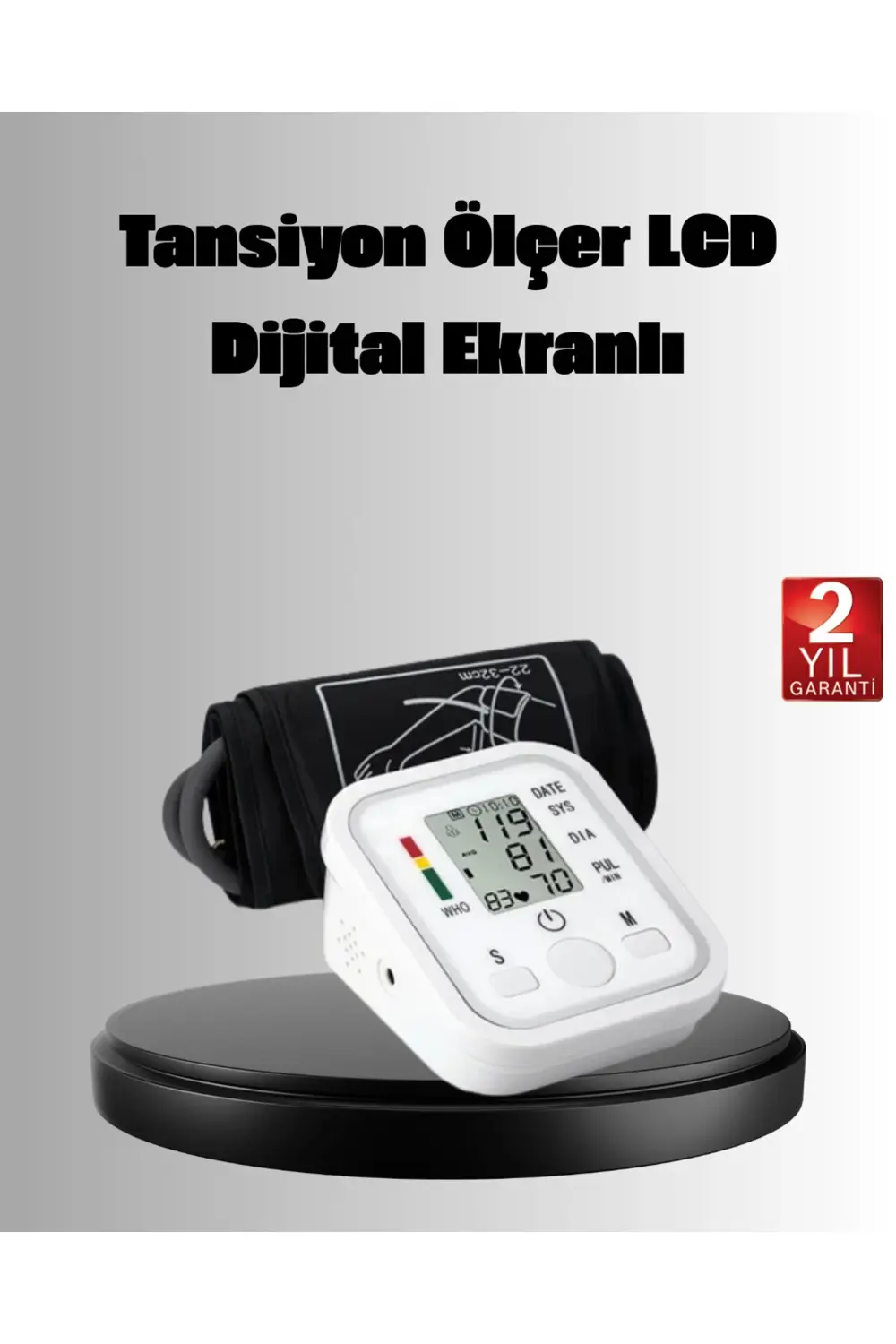 Üst Koldan Ölçüm Dijital Tansiyon Aleti – IHB Aritmi Uyarılı ve Ç