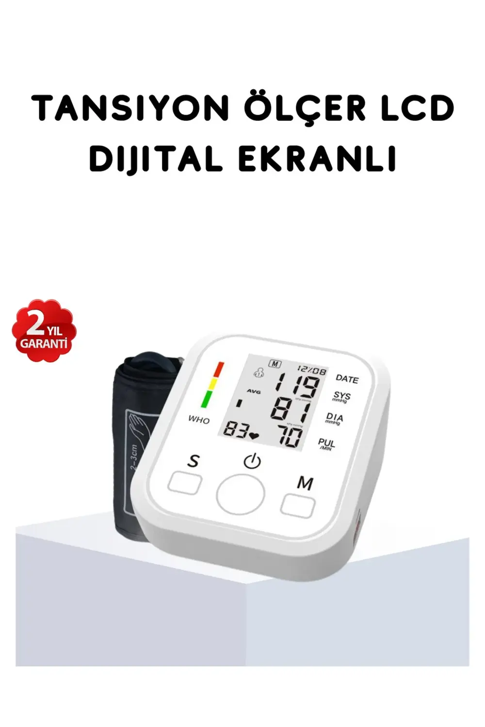 Üst Koldan Ölçüm Dijital Tansiyon Aleti – IHB Aritmi Uyarılı ve Ç