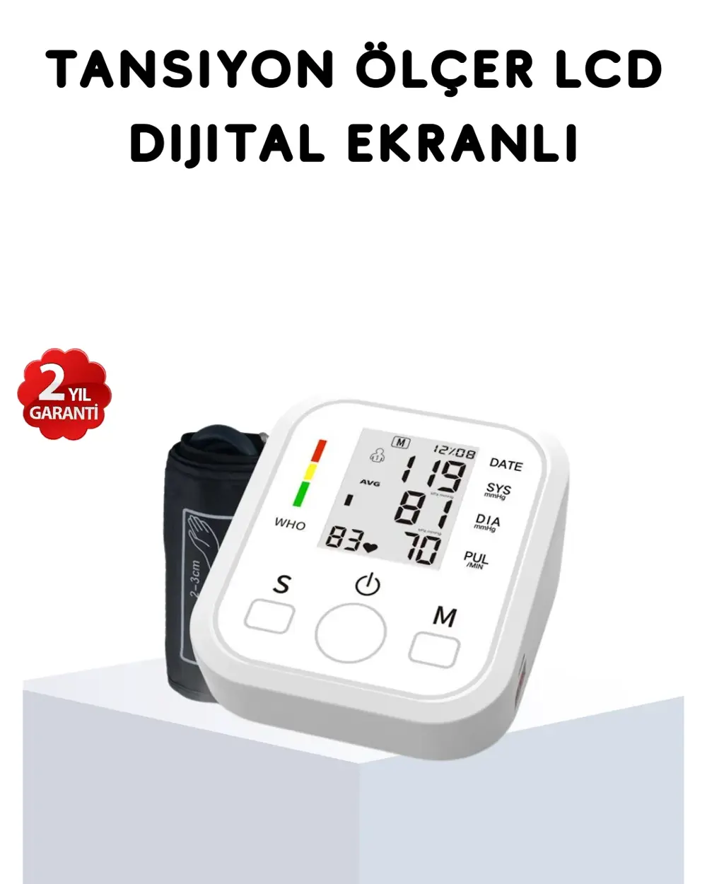 Üst Koldan Ölçüm Dijital Tansiyon Aleti – IHB Aritmi Uyarılı ve Ç