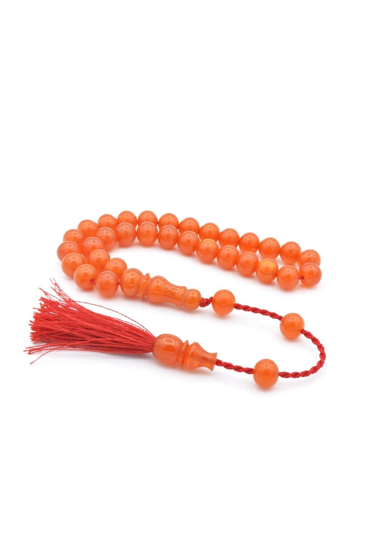 Usta Işi Saçaklı Sistemli Küre Kesim Turuncu Katalin Tesbih