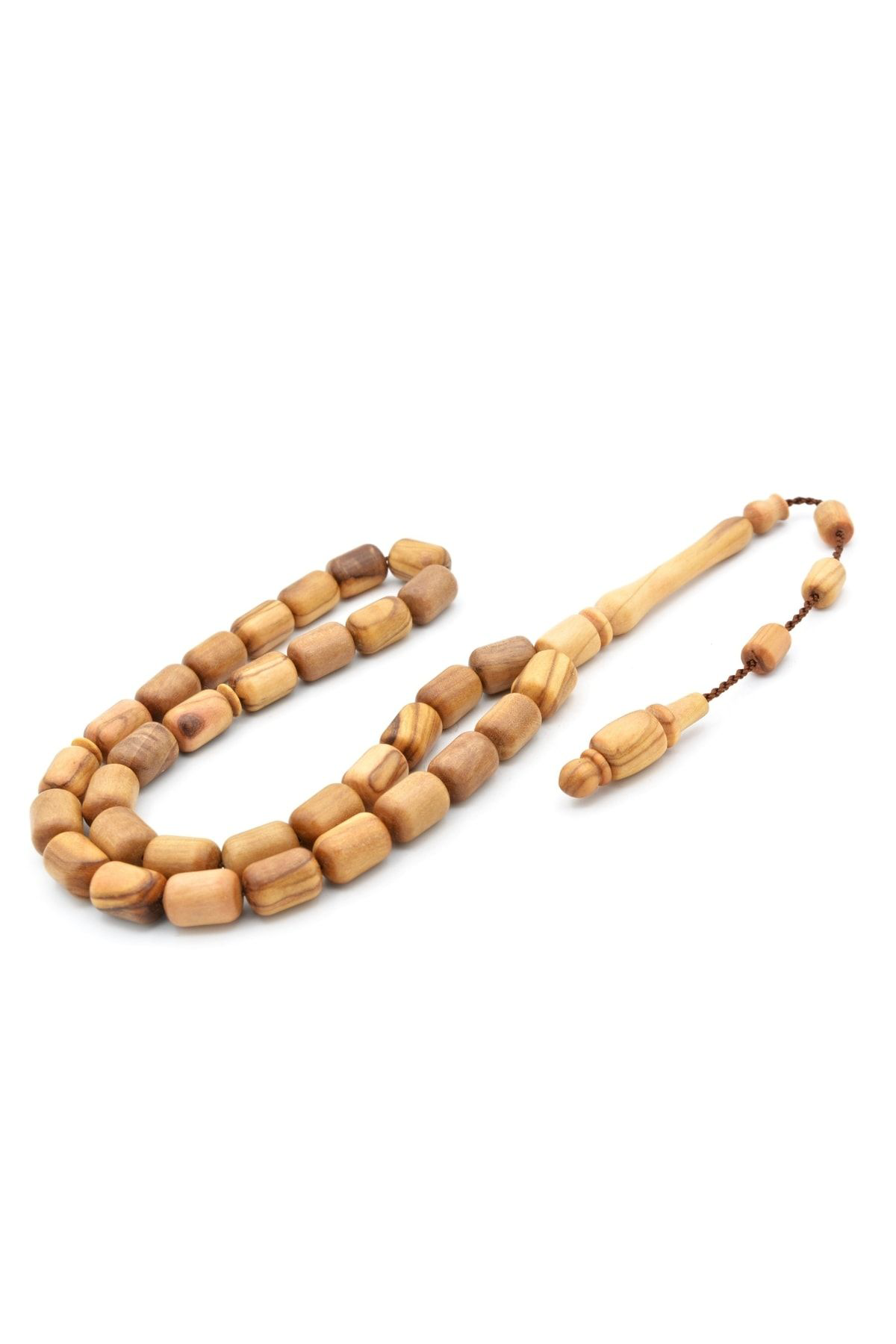 Murty99 Usta İşi Sistemli Kapsül Kesim Zeytin Ağacı Tesbih İri Boy