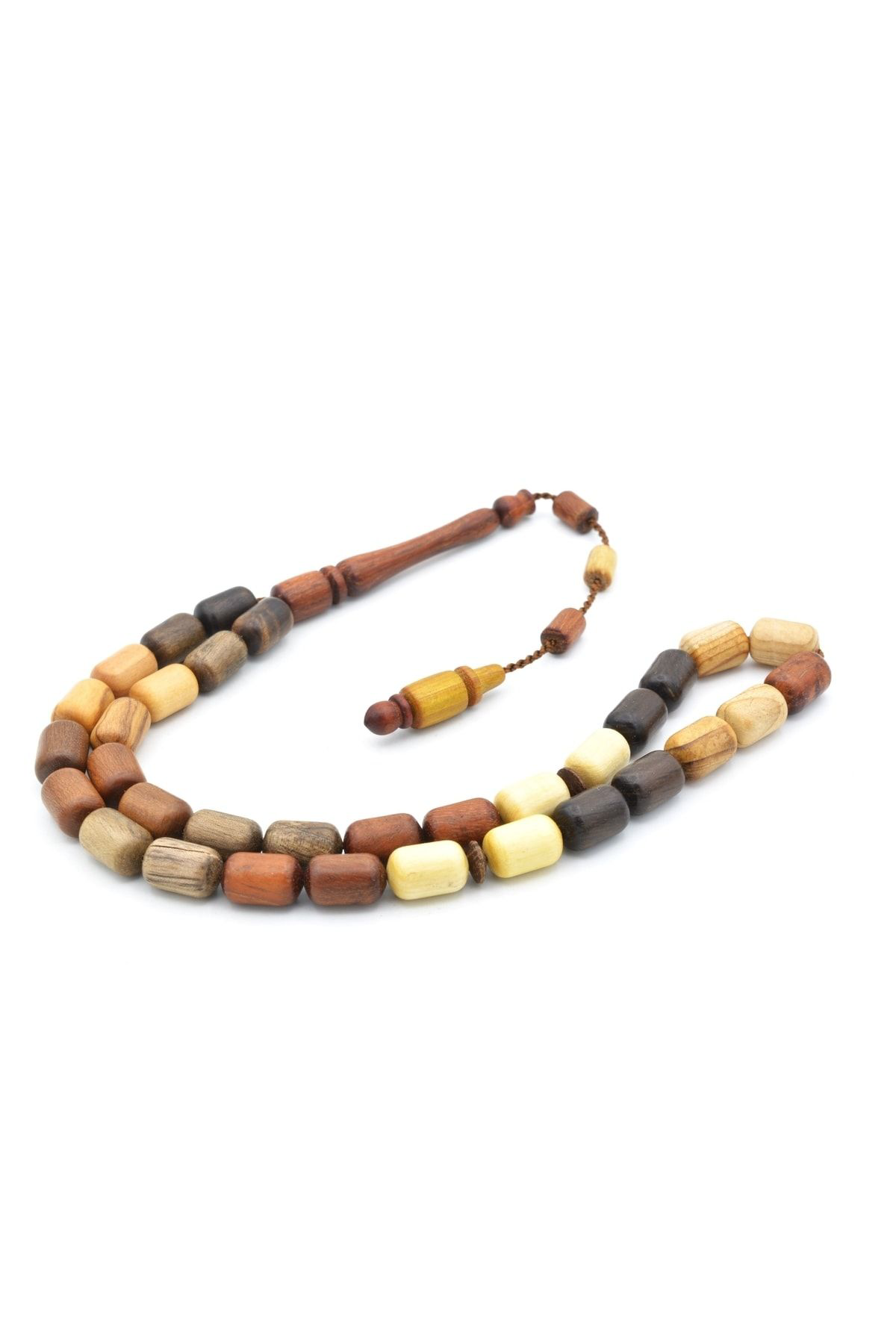 Murty99 Usta İşi Sistemli Kapsül Kesim İri Boy Karma Ağaç Tesbih 002