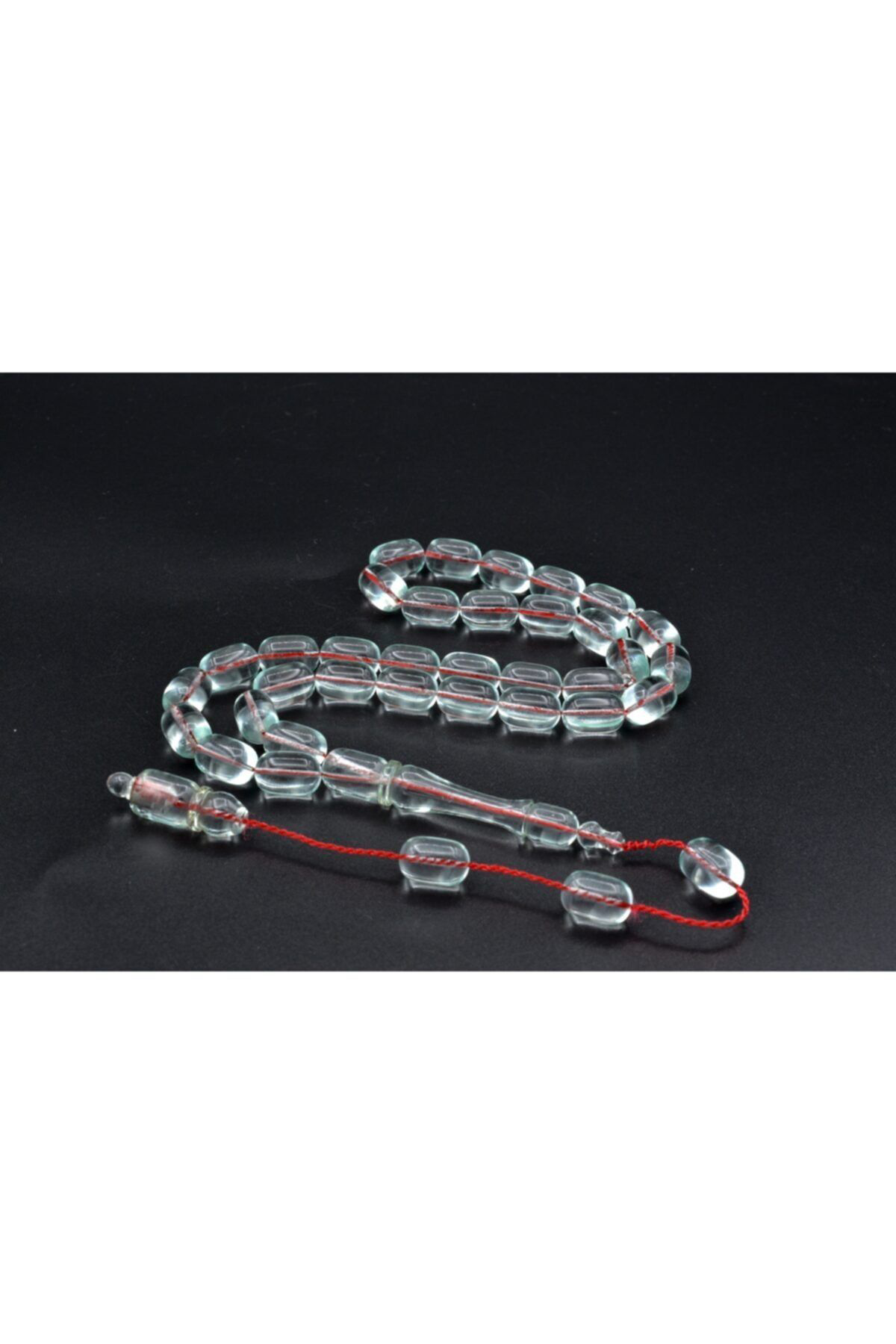 Usta Işi Sistemli Kapsül Kesim Buz Mavisi Uçak Camı Tesbih Iri Boy