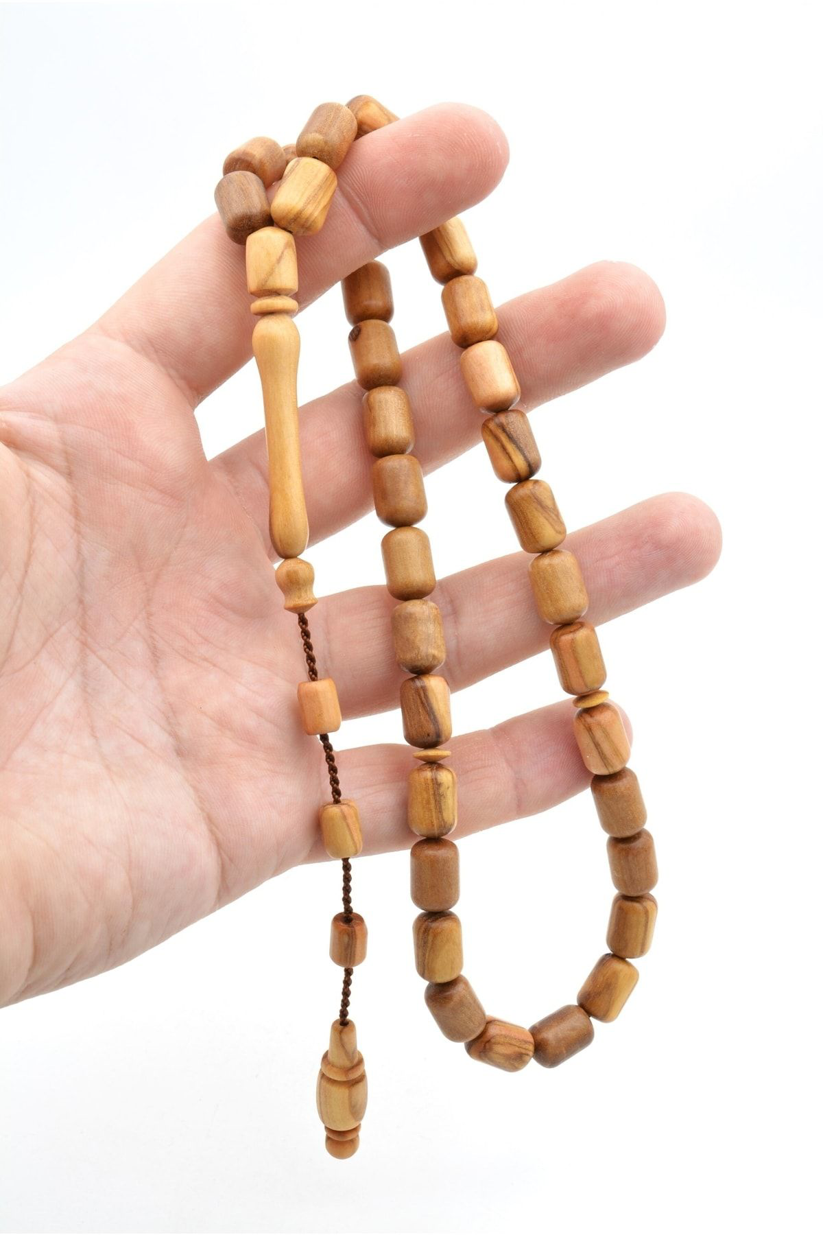 Murty99 Usta İşi Sistemli Kapsül Kesim Zeytin Ağacı Tesbih İri Boy