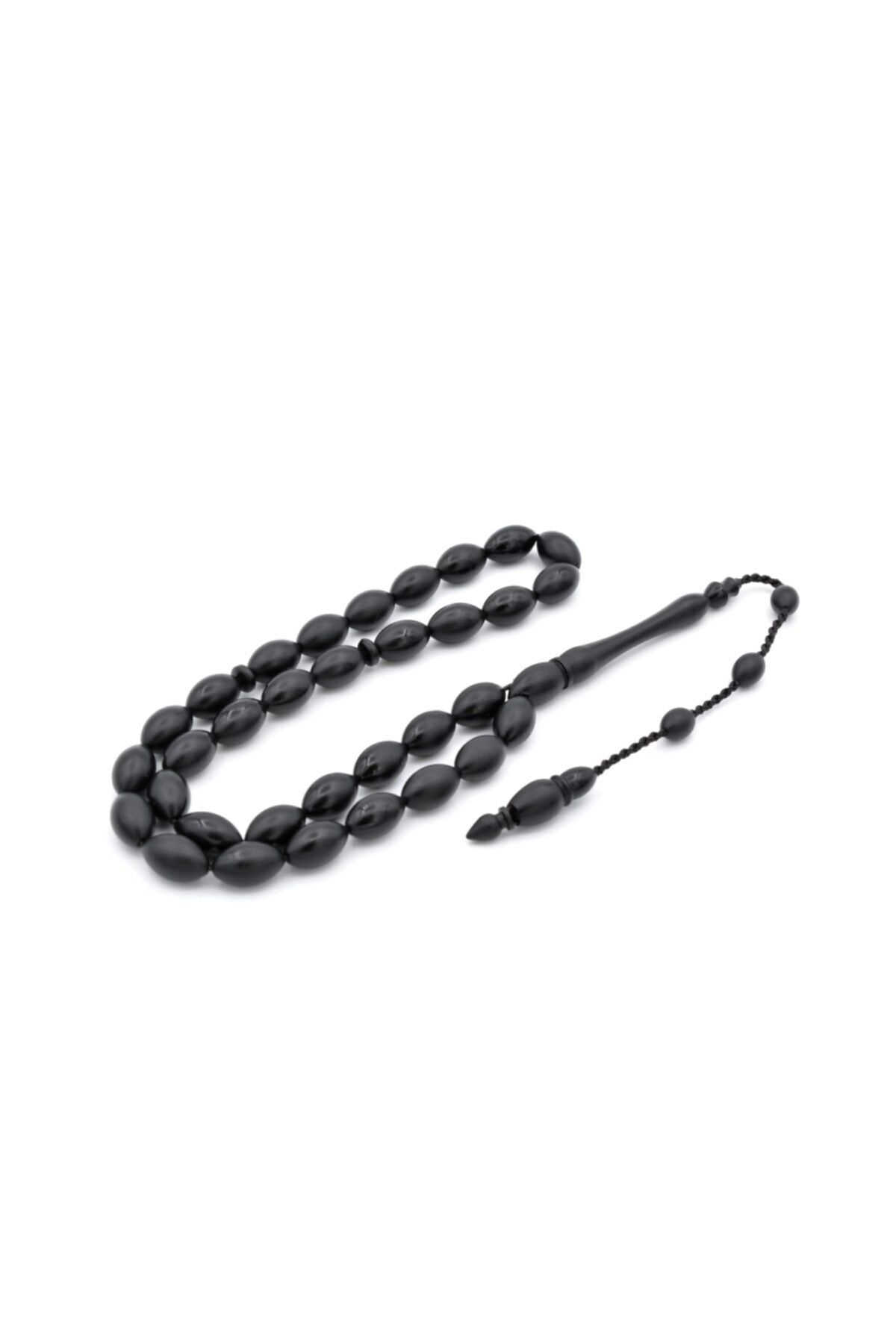 Usta Işi Sistemli Alman Siyah Fiber Tesbih Orta Boy 001