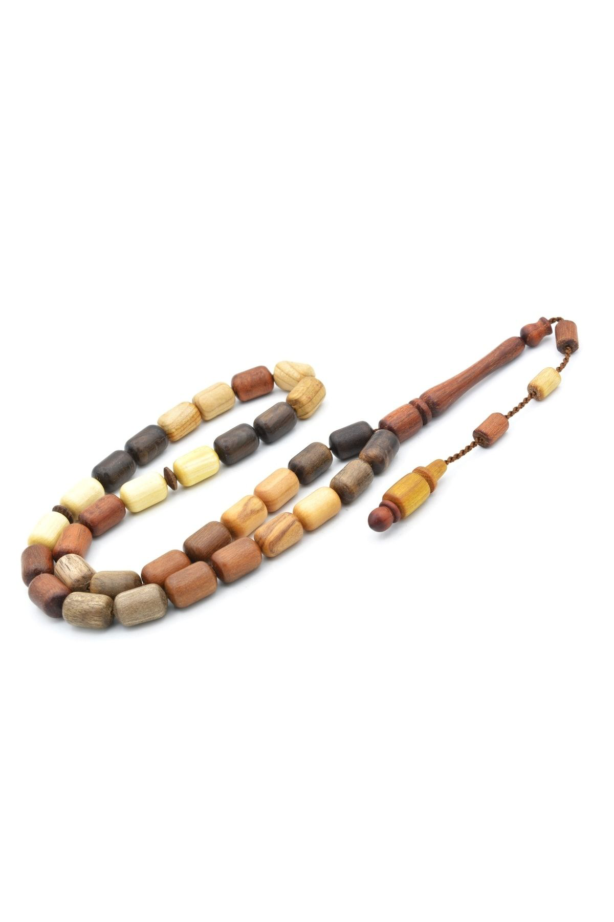 Murty99 Usta İşi Sistemli Kapsül Kesim İri Boy Karma Ağaç Tesbih 002