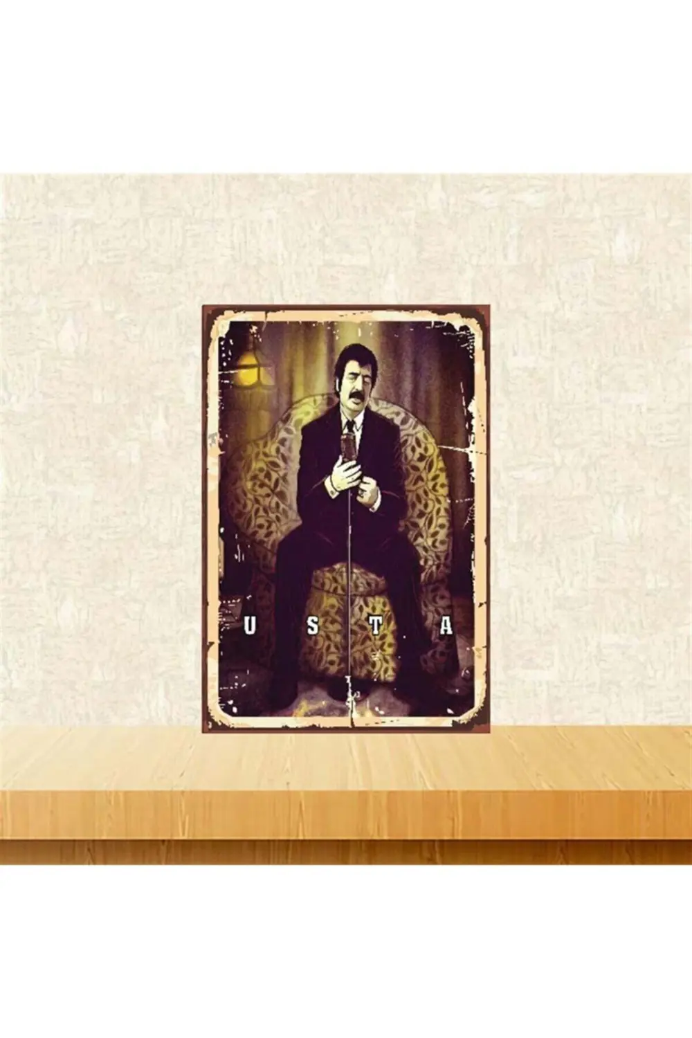 Usta Müslüm Gürses 20-30 cm Retro Ahşap Poster
