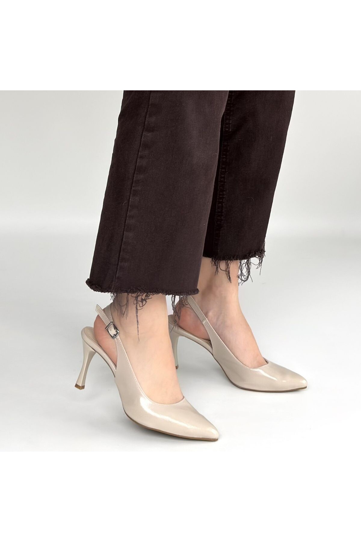 Uster Bej Rugan Topuklu Ayakkabı - Lisinya
