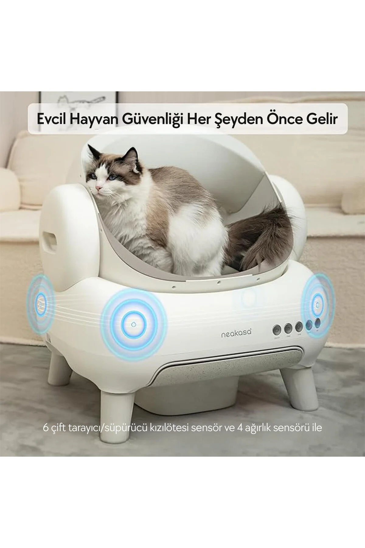 Üstü Açık Akıllı Kedi Tuvaleti Beyaz (Z-M1-W) | Otomatik Temizleme, Sessiz ve Hijyenik Üstü Açık Akıllı Kedi Tuvaleti Beyaz (Z-M1-W) | Otomatik Temizleme, Sessiz ve Hijyenik