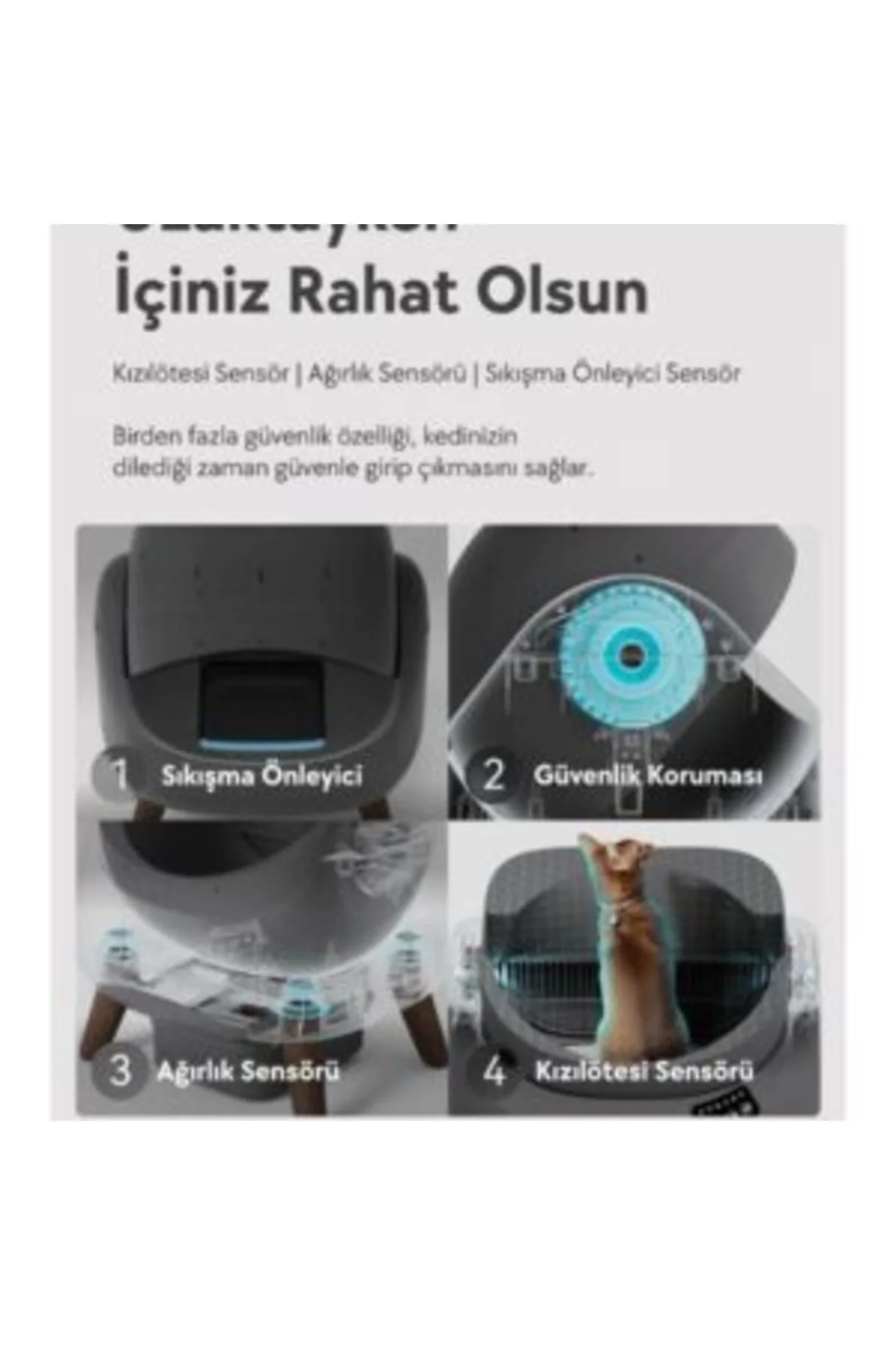 Üstü Açık Otomatik Kedi Tuvaleti Beyaz - Scooper Open-X (CL-CH-01-W) Fiyatı, Yorumları ve Özellikleri