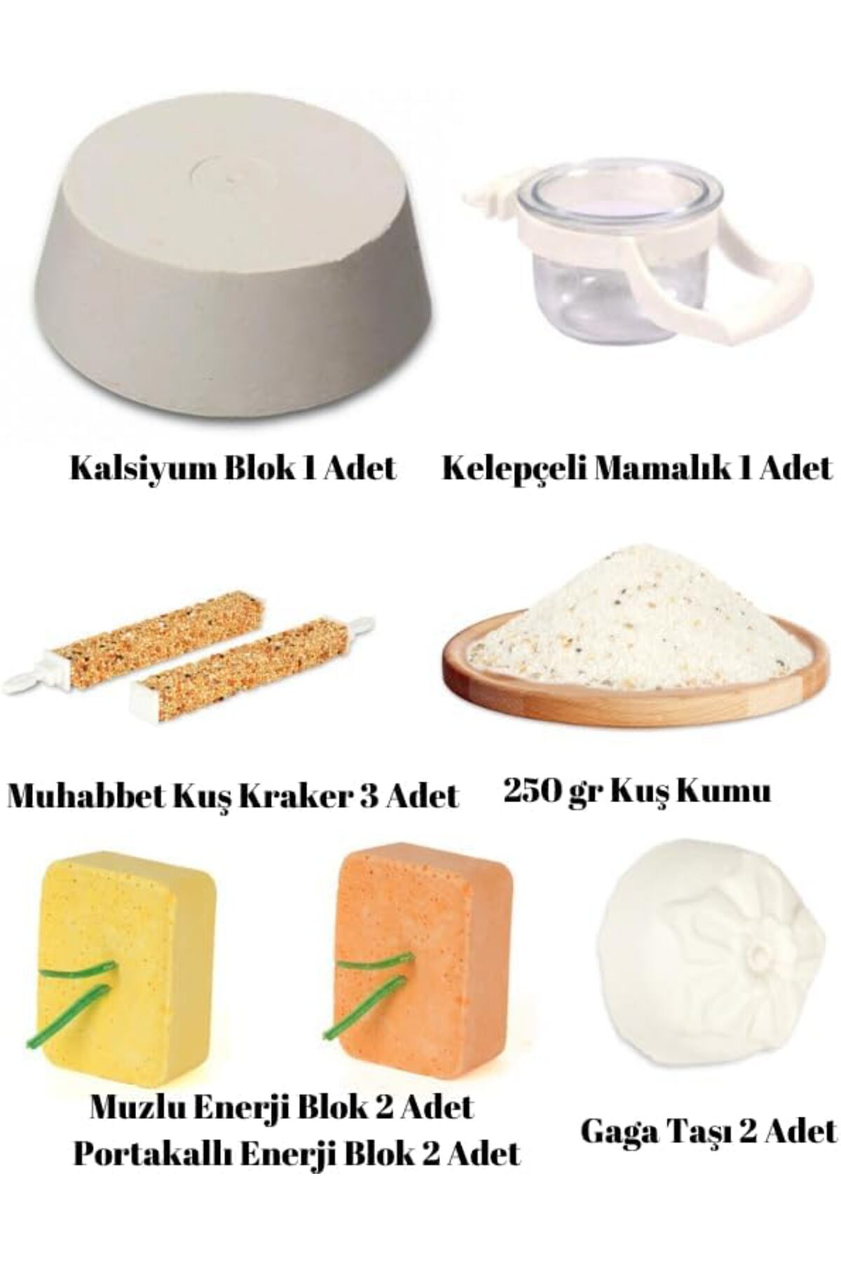 UsulcanMarketplace Purecanpati Kuş Gaga Taşı Seti(Kalsiyum Blok,m