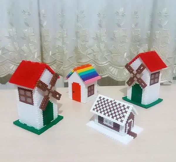 Ütü ile Yapışan 6000'li Renkli Boncuk-Tabla-Cımbız 3'lü Set