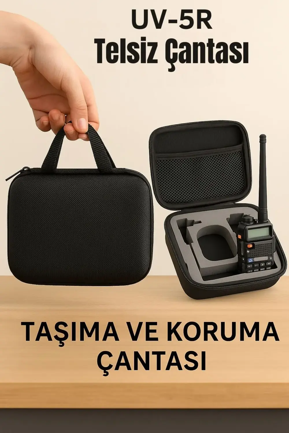 UV-5R Uyumlu Telsiz Taşıma ve Koruma Çantası