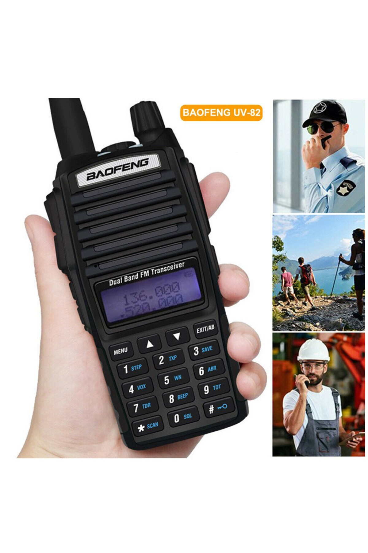 Uv-82 Dual Band El Telsizi TRT BANDROLLÜ Çift PTT Kulaklık Hediye