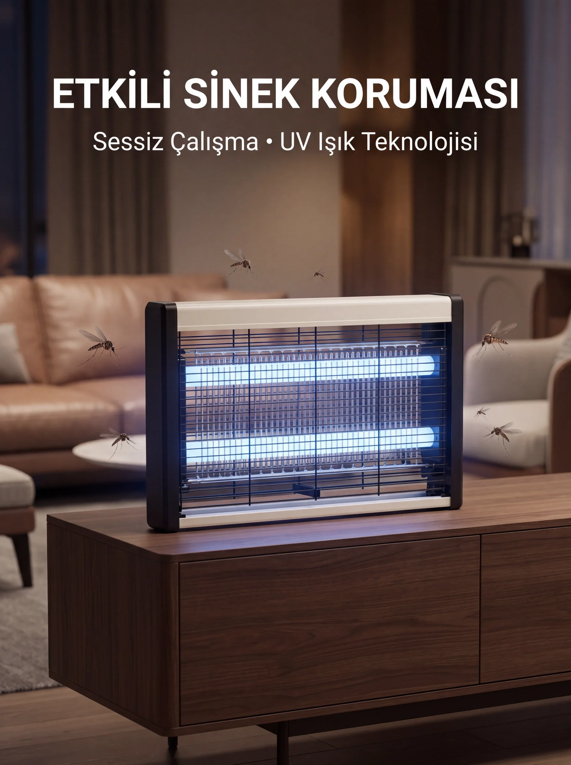 UV Işıklı Sinek Öldürücü Lamba Sessiz Çalışır UV Işıklı Sinek Öldürücü Lamba Sessiz Çalışır