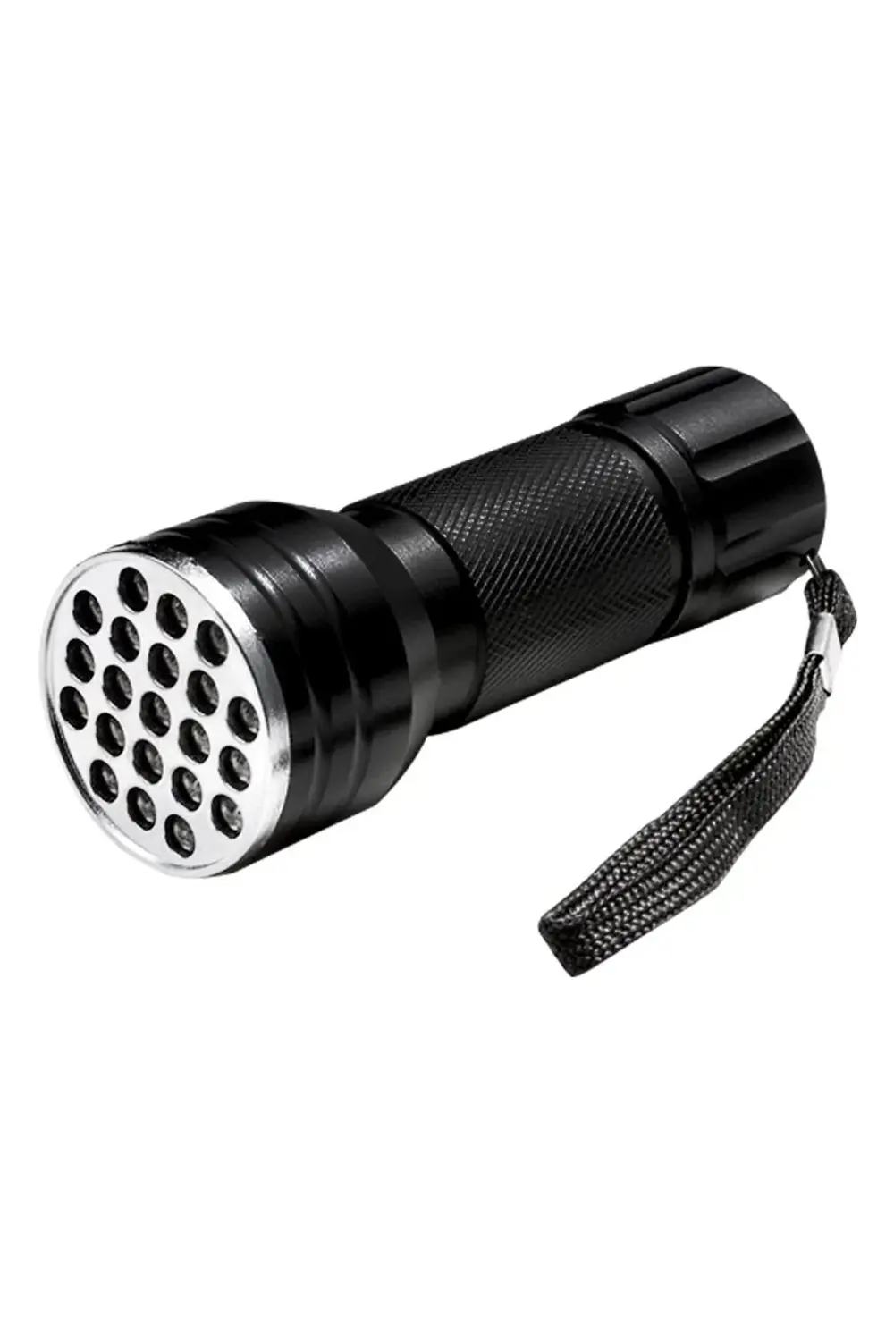 UV IŞINLI 21 LEDLİ 10 CM METAL KASA PİLLİ EL FENERİ (4108)