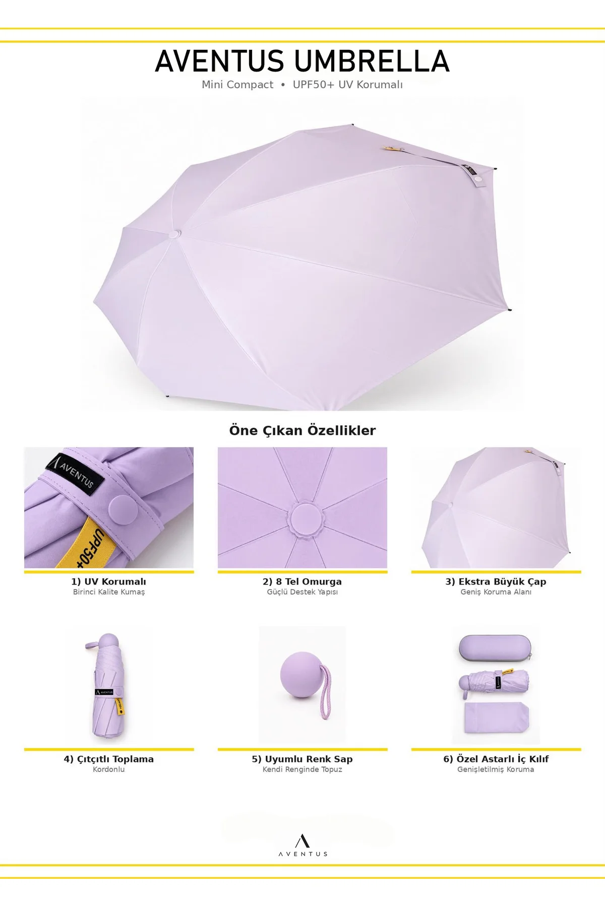 Uv Korumalı 8 Telli Kapsül Şemsiye Uv Korumalı 8 Telli Kapsül Şemsiye