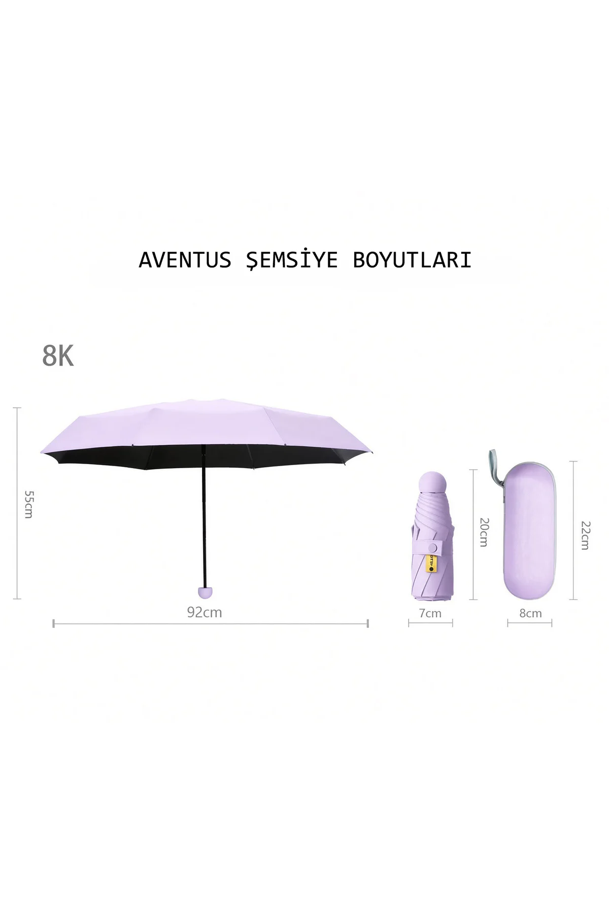 Uv Korumalı 8 Telli Kapsül Şemsiye Uv Korumalı 8 Telli Kapsül Şemsiye