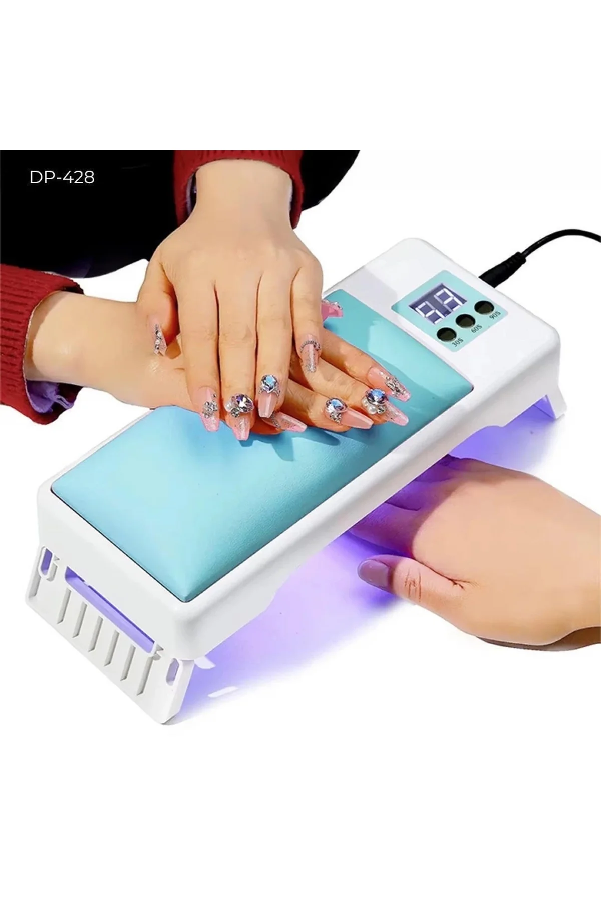 UV LED Işıklı Oje Kurutucu ve El Yastığı ile Pratik Manikür Deney