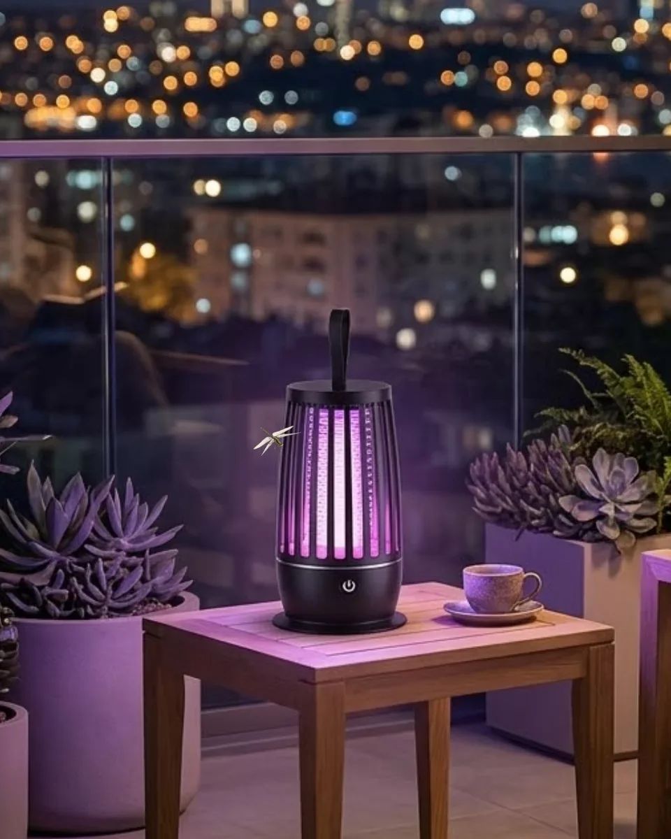 UV Mor Işık Elektrikli Böcek Öldürücü ve Gece Lambası - Sessiz, Kimyasalsız ve Güvenli Çözüm
