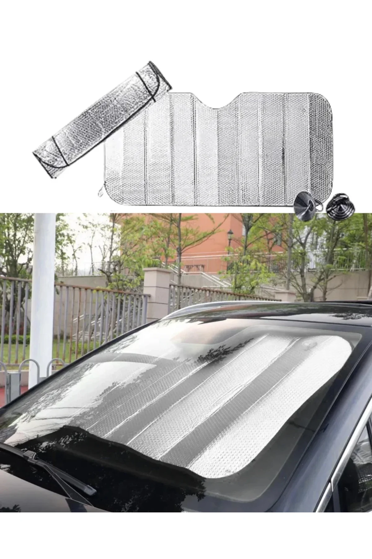 UV ve Isı Önleyici Oto Ön Cam Güneşliği Hyundai i20 Fiat Egea Toyota Corolla Volkswagen Passat
