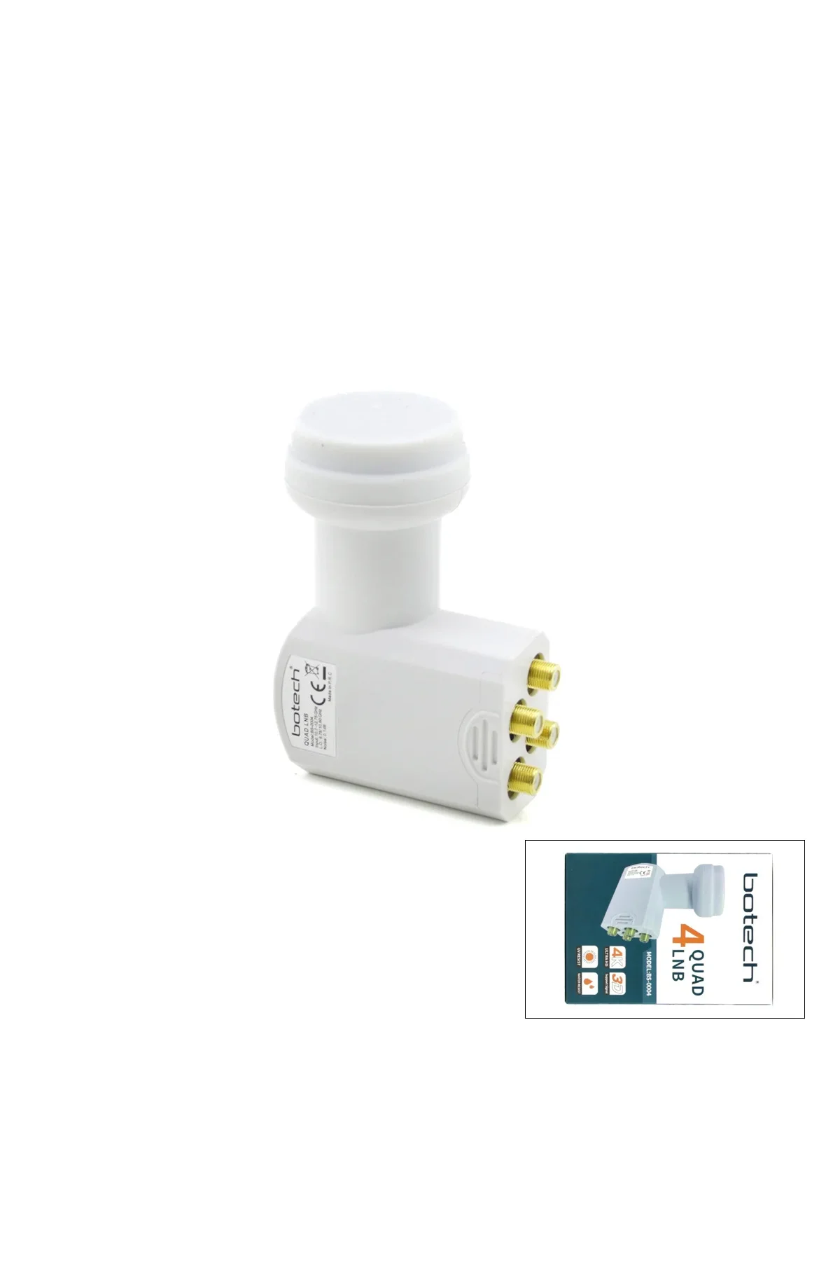 Uydu LNB Quad (4 Çıkış) 0.1dB 4K Ultra HD Universal