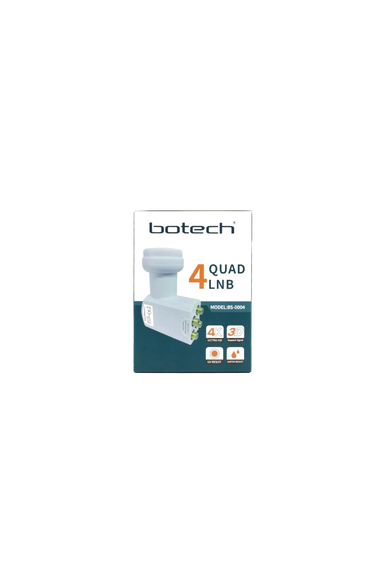 Uydu LNB Quad (4 Çıkış) 0.1dB 4K Ultra HD Universal
